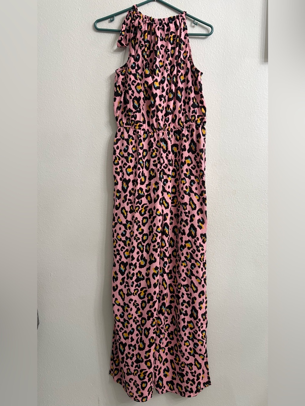 America & Beyond jaguar print jumpsuit size large